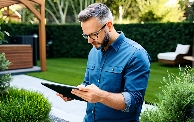 조경 직무별 연봉 차이 - **Experienced Gardener:** A professional gardener, fully clothed in appropriate work attire, tending...