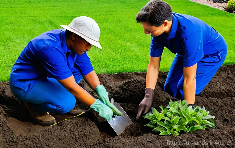 조경 관련 소셜미디어 마케팅 전략 - **Prompt:** A split image showing a dramatic "before and after" transformation of a garden. The "bef...