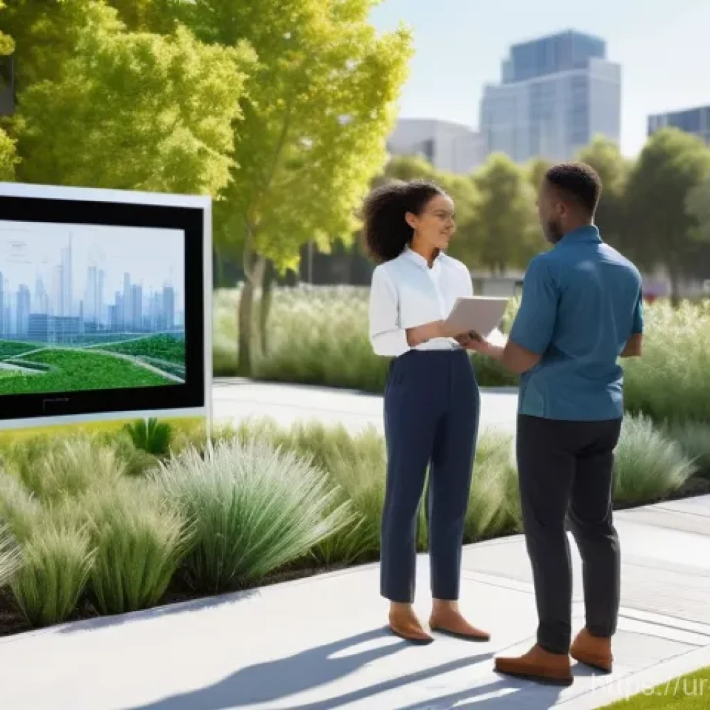 조경 분야에서의 리더십 개발 - **Prompt:** A dynamic and diverse team of landscape architects and designers, including men and wome...