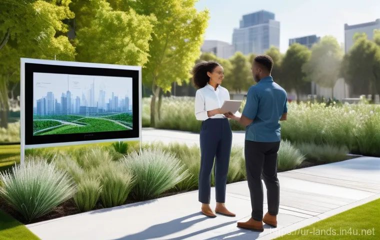 조경 분야에서의 리더십 개발 - **Prompt:** A dynamic and diverse team of landscape architects and designers, including men and wome...