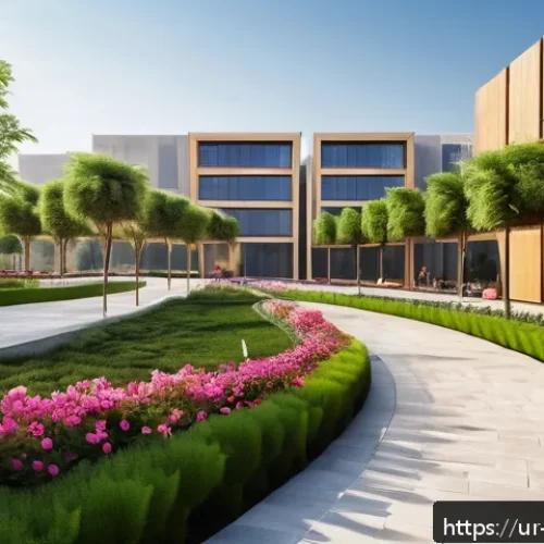 Home 32 조경 설계 실습 경험 공유 - A detailed urban landscape design scene featuring a contemporary park in a Pakistani city, showcasin...